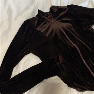 Velvet body suit